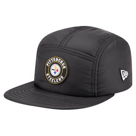 Men
s New Era  Black Pittsburgh Steelers Quilted Camper Adjustable Hat