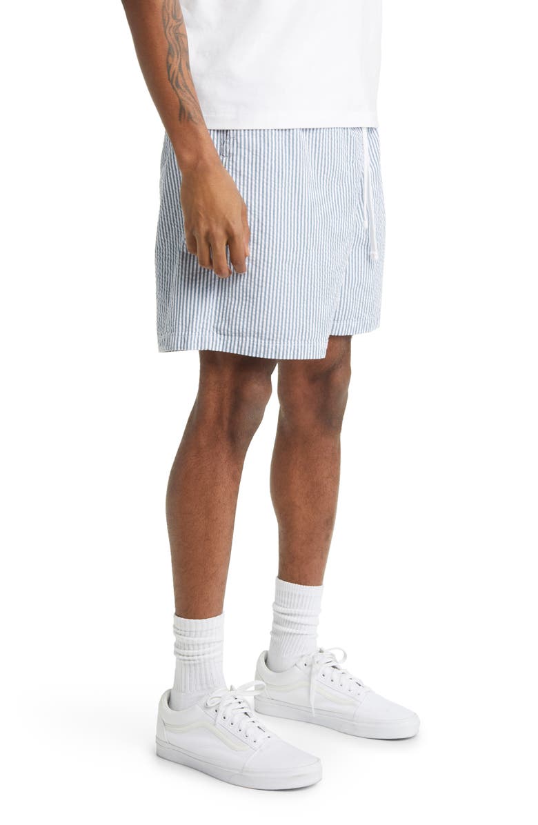 Vans Stripe Cotton Seersucker Shorts, Alternate, color, 