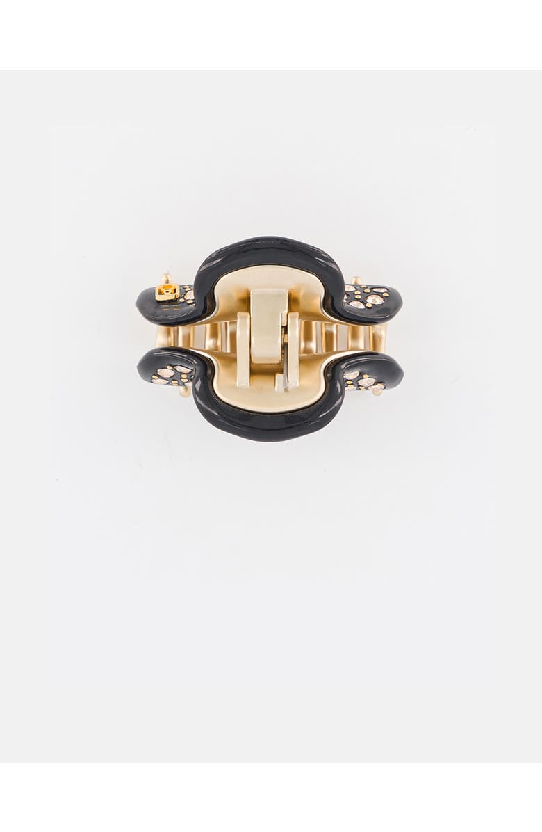 Alexandre de Paris Vendome Small Crystal Hair Claw Clip, Alternate, color, Black