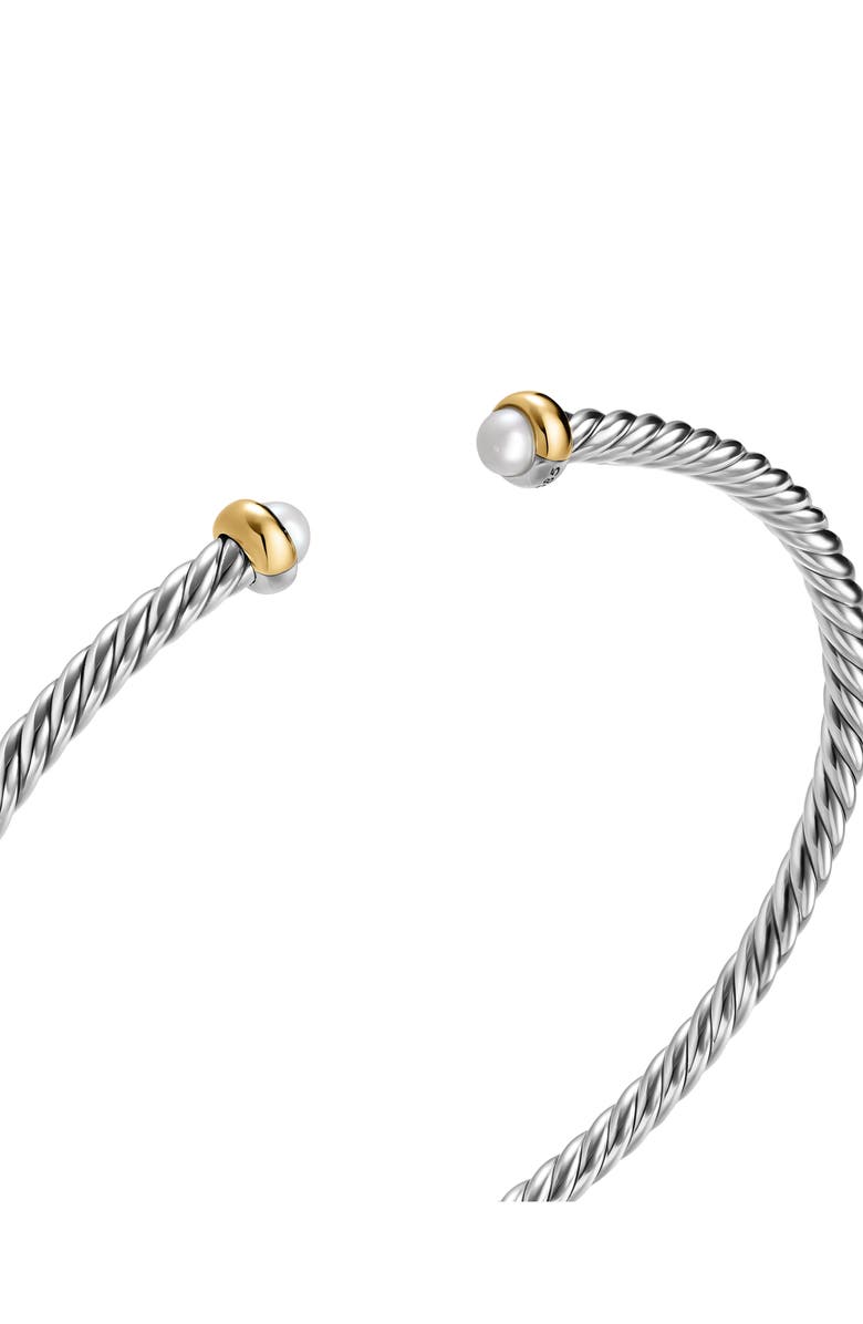 David Yurman Micro Cable Flex Bracelet, Alternate, color, Pearl