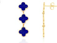 The Lovery Fine Jewelry Lapis Clover Dangle Earrings
