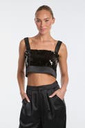 The Noli Shop Zoey Sequin Crop Top