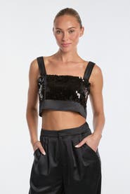 The Noli Shop Zoey Sequin Crop Top