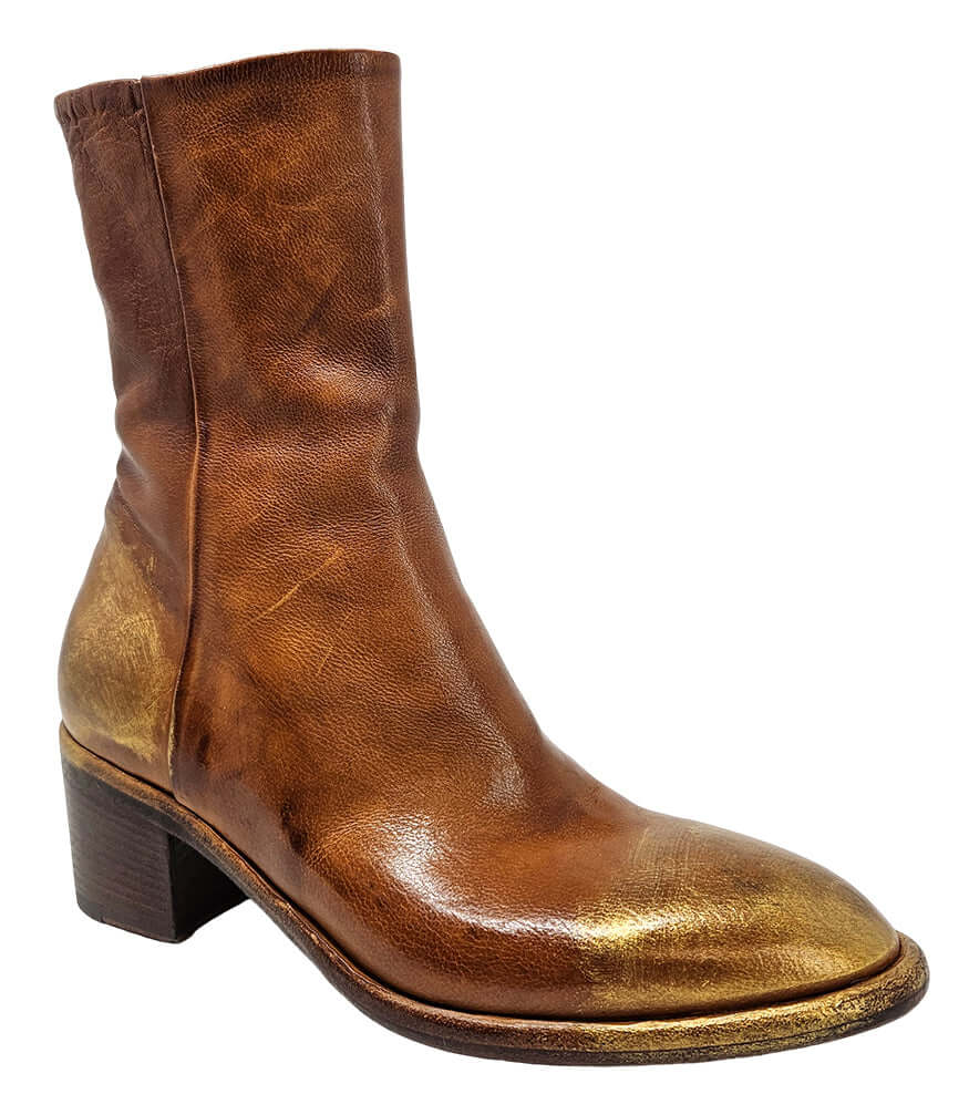 Hand Rubbed Metallic Ankle Boot - image 4