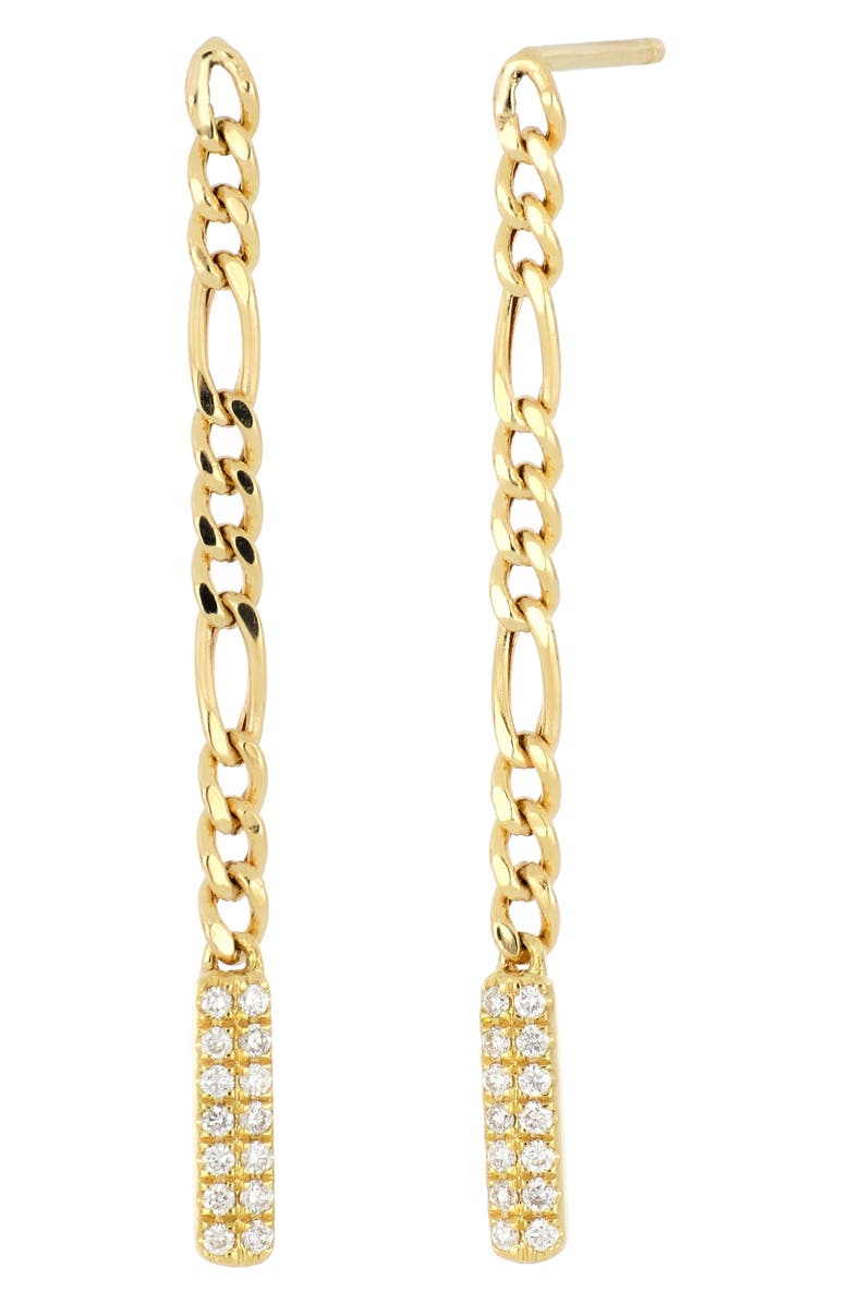 Bony Levy Varda Diamond Linear Drop Earrings, Main, color, 18K Yellow Gold