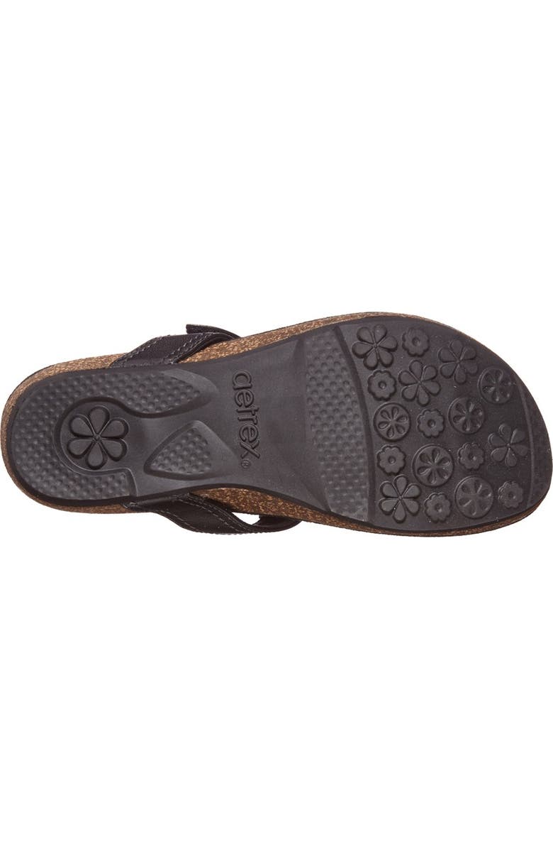 Aetrex 'Emily' Leather Thong Sandal, Alternate, color,