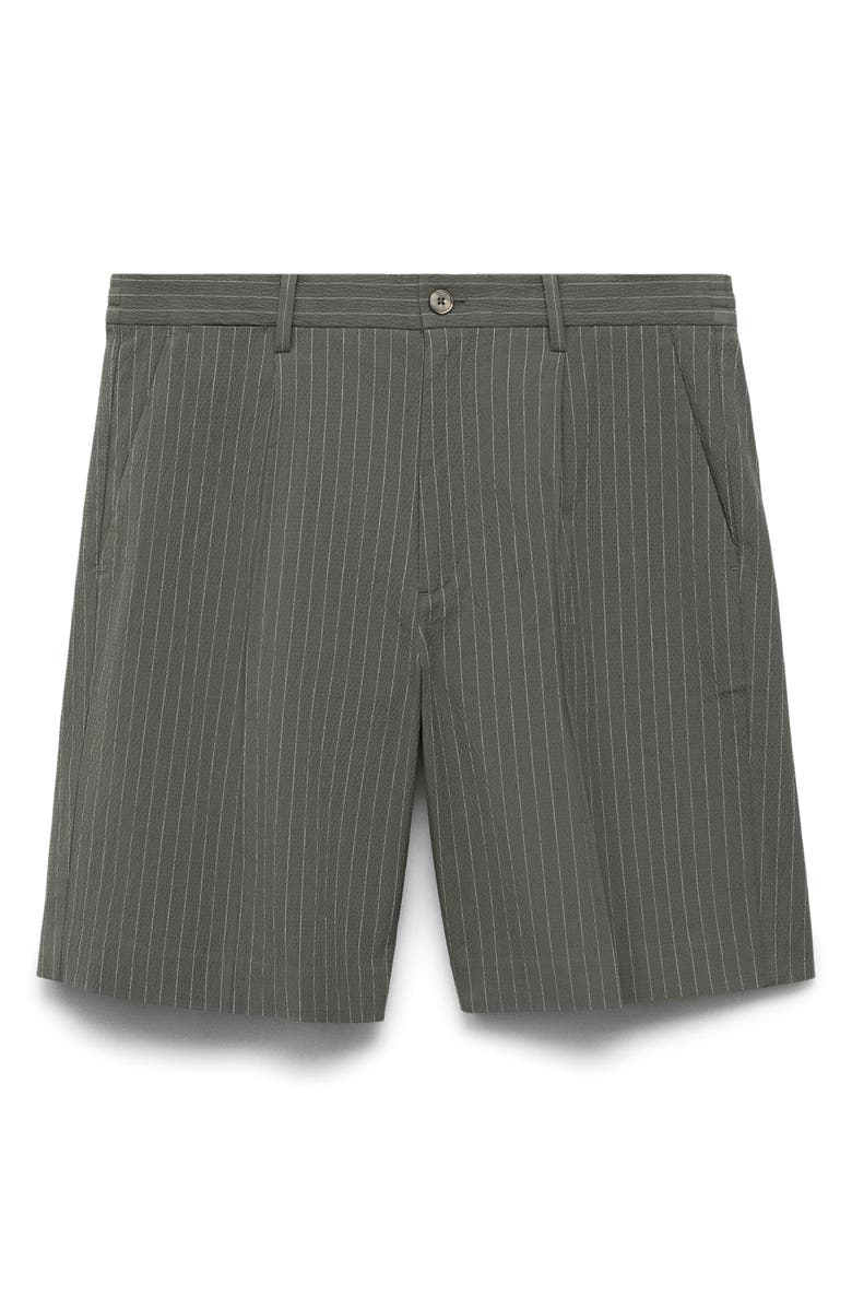 MANGO Slim Fit Stretch Cotton Chino Shorts, Alternate, color, Grey