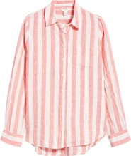 Caslon® Casual Linen Button-Up Shirt