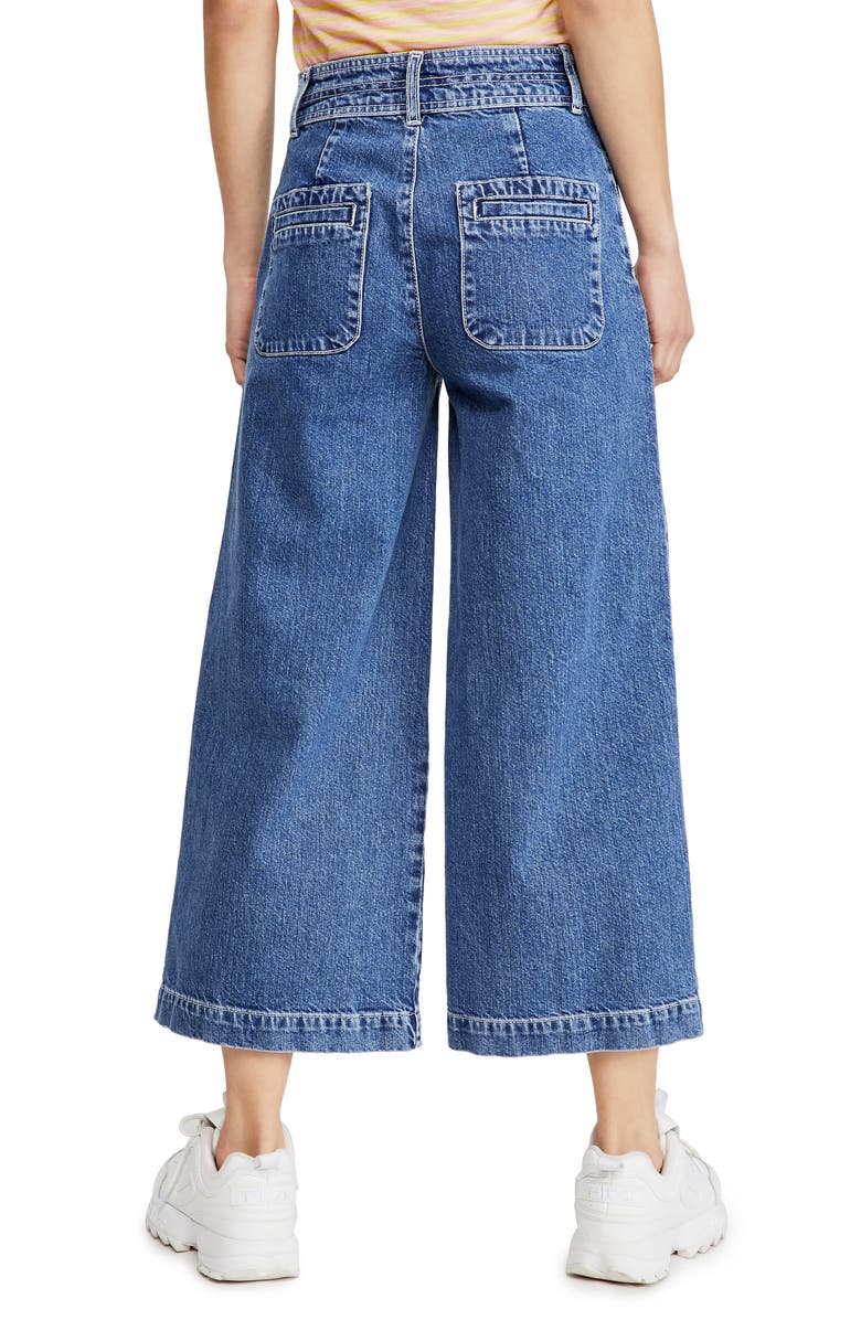 Free People Colette Wide Leg Jeans, Alternate, color, 