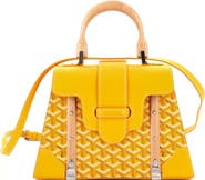 Pre-Owned Goyard Saigon Top Handle Bag Coated Canvas with Leather PM