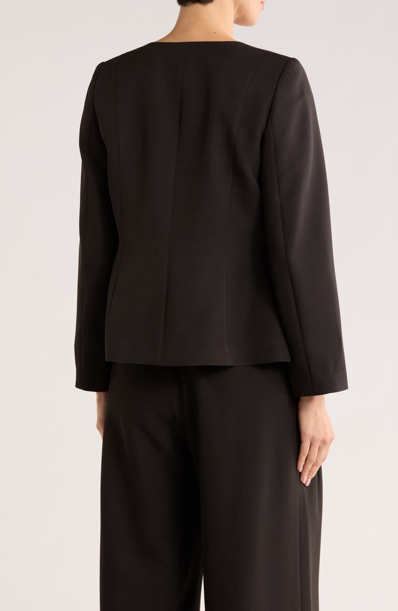 Gemma + Jane Hammered Button Cutaway Jacket, Alternate, color, Black