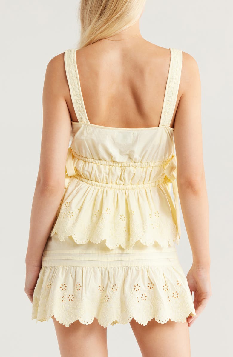 Damson Madder Jade Broderie Organic Cotton Camisole, Alternate, color,