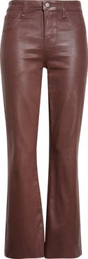 L'AGENCE Kendra Coated High Waist Crop Flare Jeans