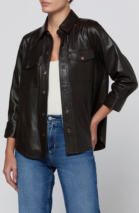 Avina Leather Shirt