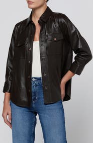 L'AGENCE Avina Leather Shirt