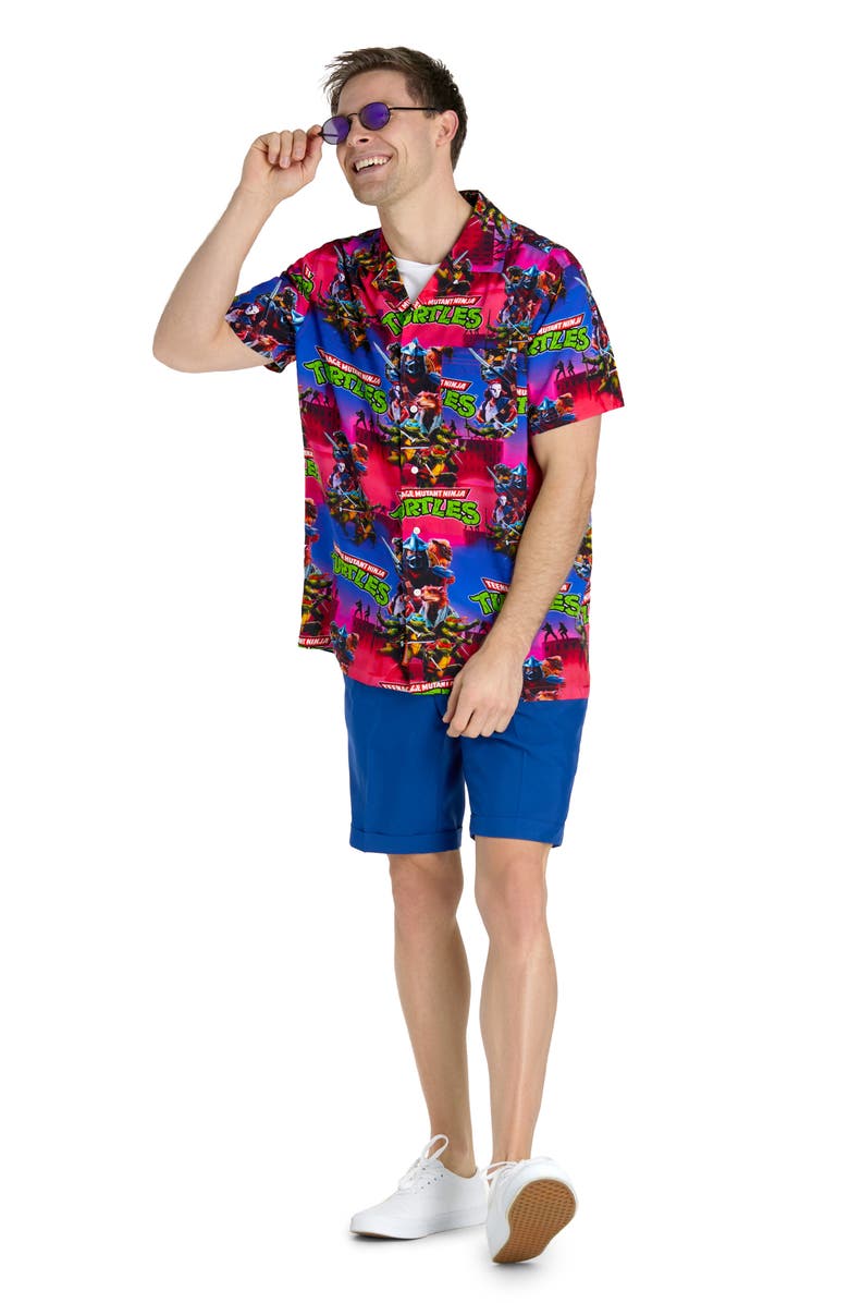 OppoSuits Teenage Mutant Ninja Turtles Camp Shirt, Alternate, color, Miscellaneous