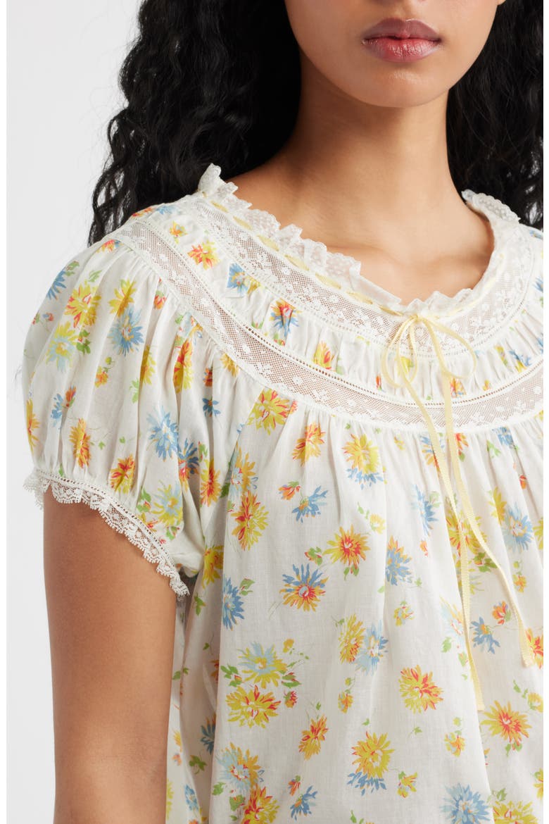 Emile Floral Top, Alternate, color, DAHLIA FLORAL