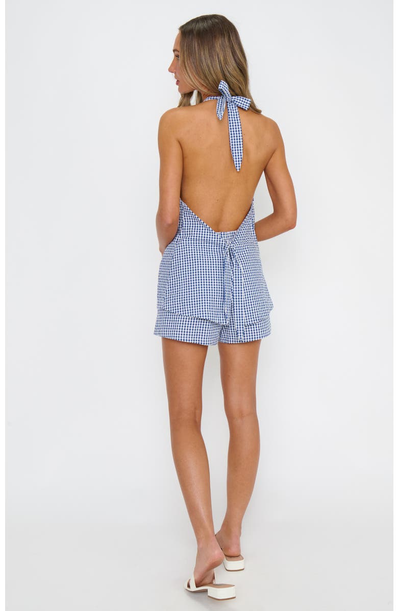 Show Me Your Mumu Hillary Halter Top, Alternate, color, Navy Gingham