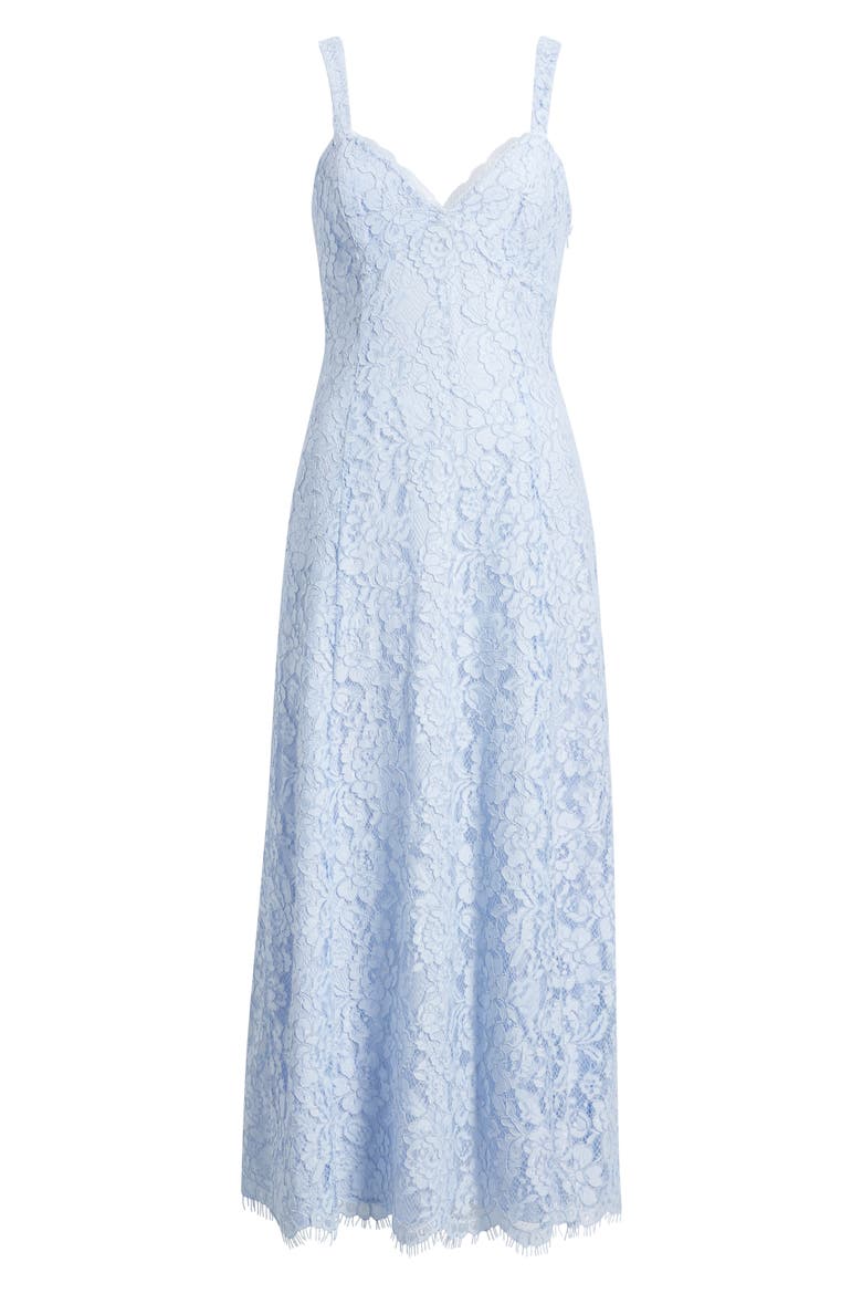 Elysia Cotton Blend Lace Gown, Alternate, color, BABY BLUE