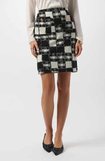 Check Jacquard Miniskirt