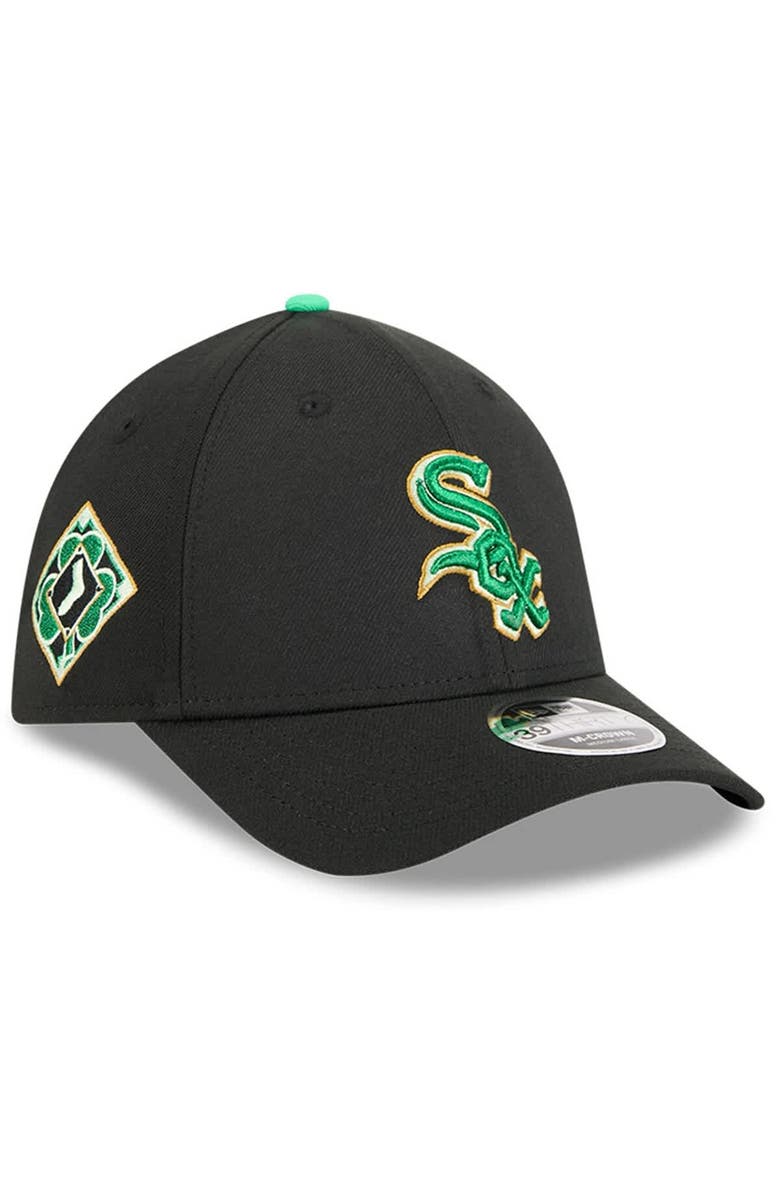 New Era Men's New Era  Black Chicago White Sox 2026 St. Patrick's Day 39THIRTY Flex Hat, Main, color, 