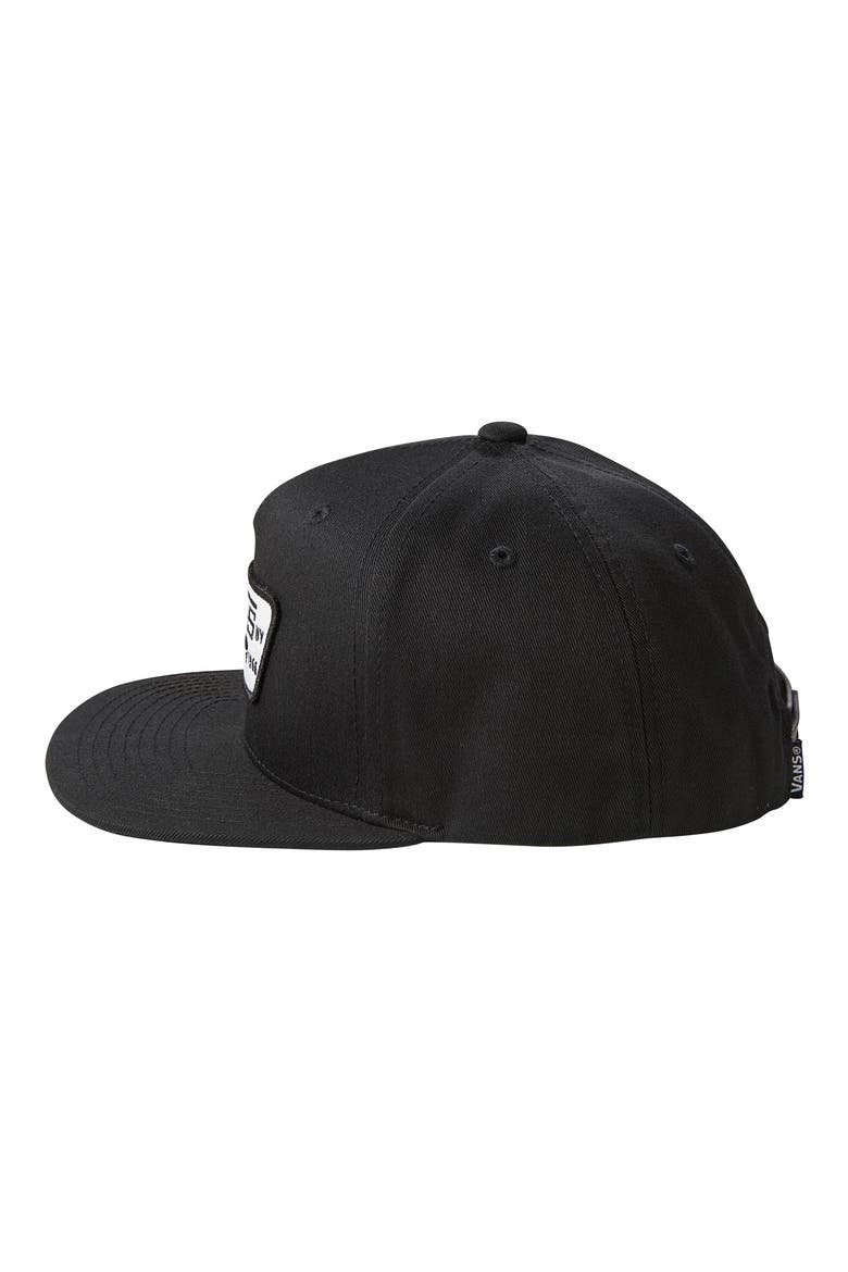 'Full Patch' Snapback Hat, Main, color, TRUE BLACK