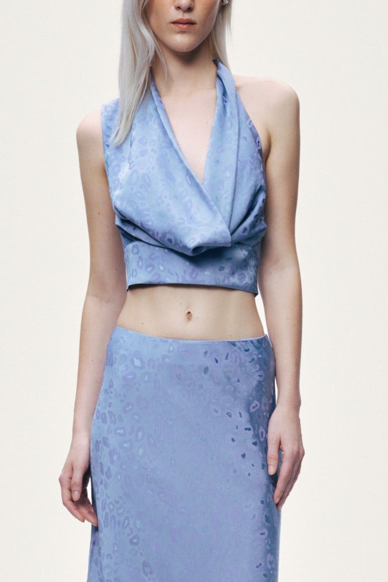 Accessory-Detail Off-Shoulder Bustier Top, Alternate, color, Blue