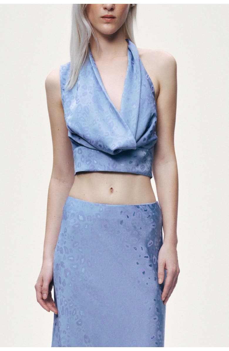 Nocturne Accessory-Detail Off-Shoulder Bustier Top, Alternate, color, Blue