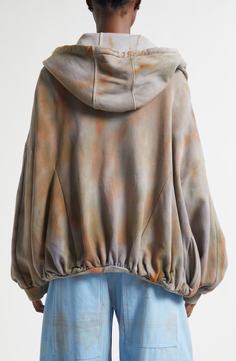 Collina Strada Tie Dye Fleece Zip-Up Hoodie, Alternate, color, Reishi Aurora