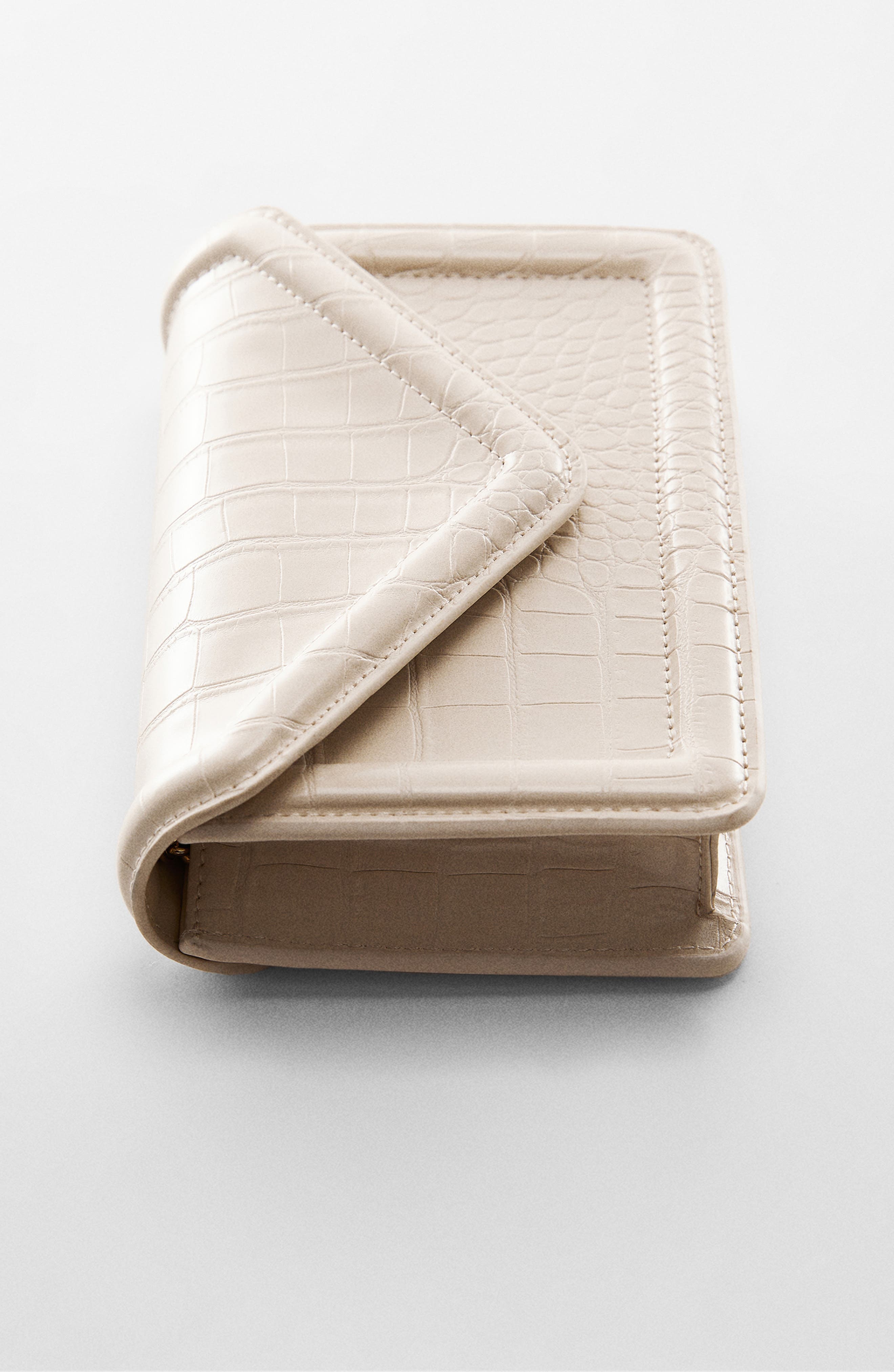 MANGO Envelope Flap Faux Leather Bag, Alternate, color, 