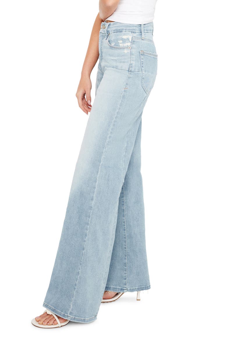 Good Waist Distressed Palazzo Jeans, Alternate, color, INDIGO417