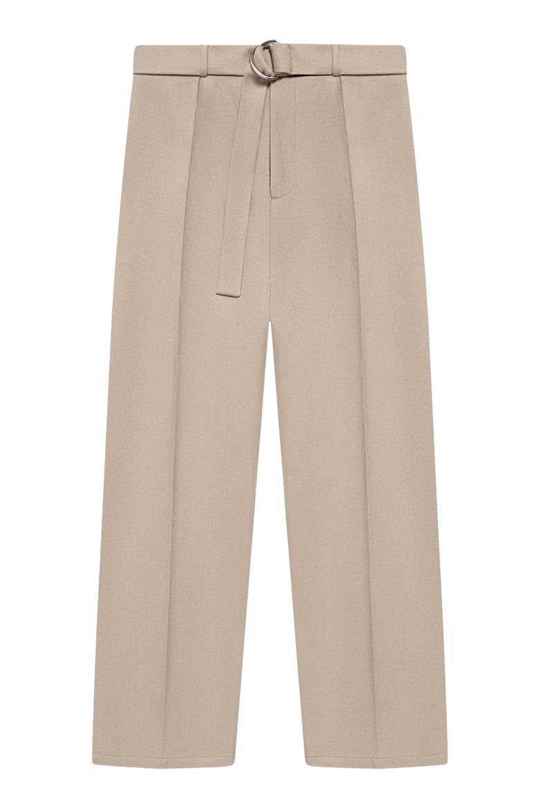 Louis Relaxed Fit Belted Tailored Trousers, Alternate, color, Beige