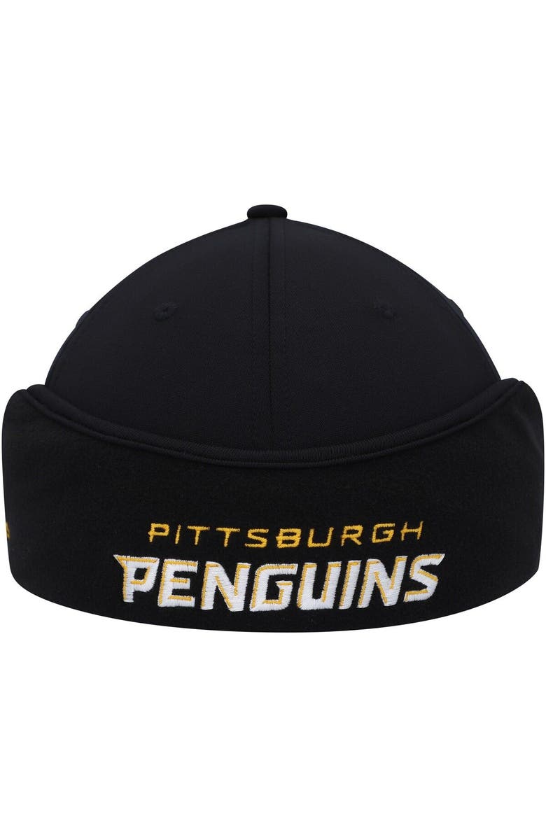 adidas Men's adidas Black Pittsburgh Penguins Earflap Flex Hat, Alternate, color,