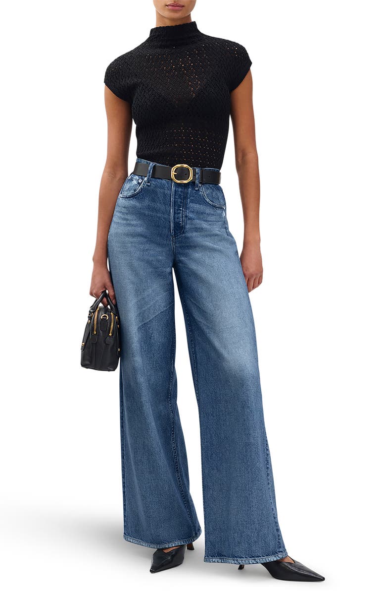 Miramar Sofie High Waist Ankle Wide Leg Terry Sweatpant Jeans