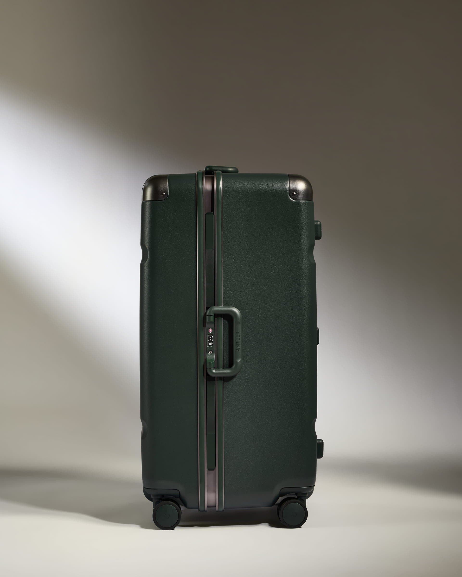 ANTLER Heritage Stripe Trunk Suitcase, Alternate, color, Dark Forest Green