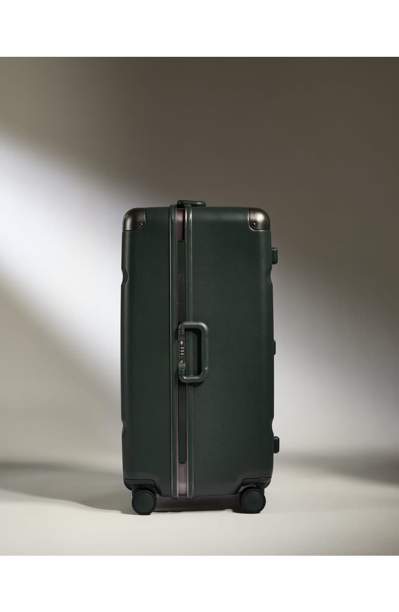 ANTLER Heritage Stripe Trunk Suitcase, Alternate, color, Dark Forest Green