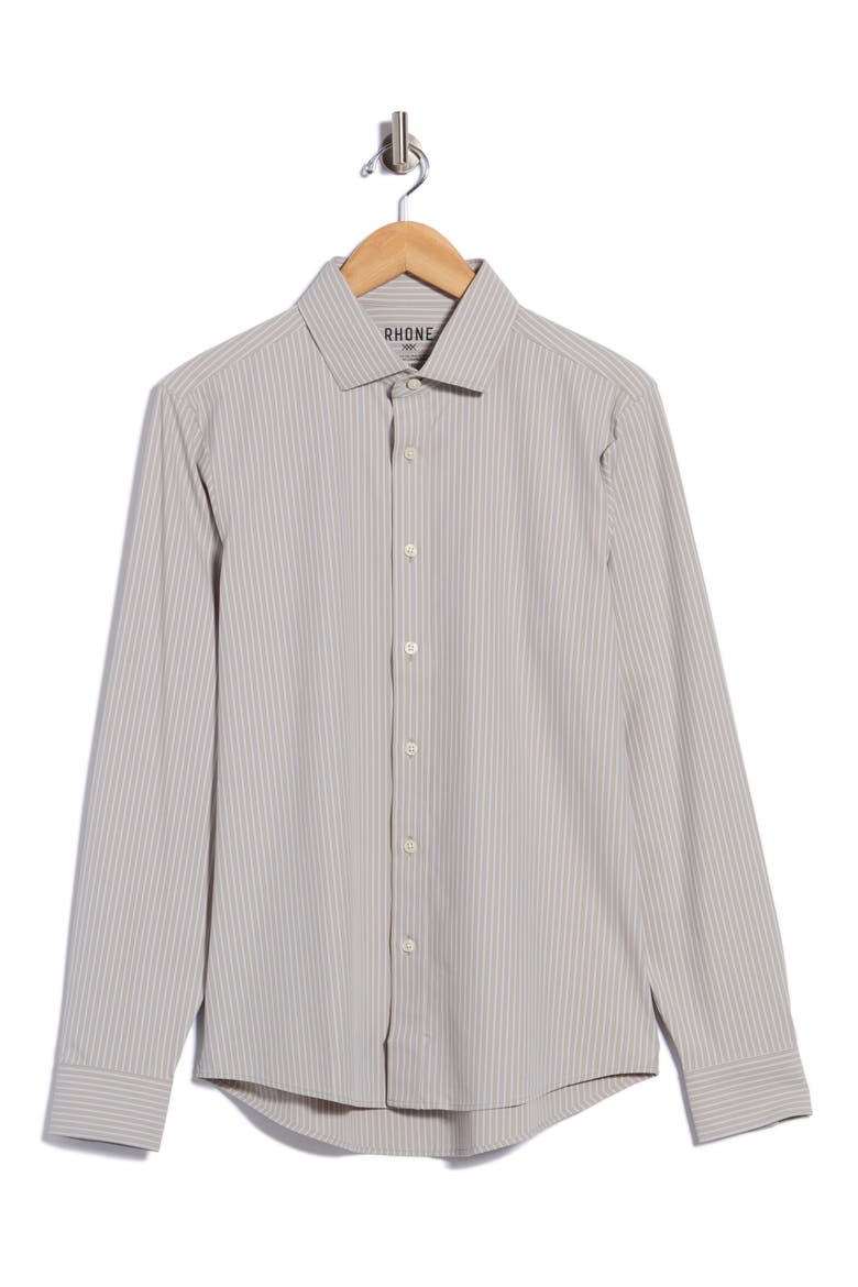 State of Mind Slim Fit Stretch Button-Up Shirt, Main, color, LONDON FOG STRIPE