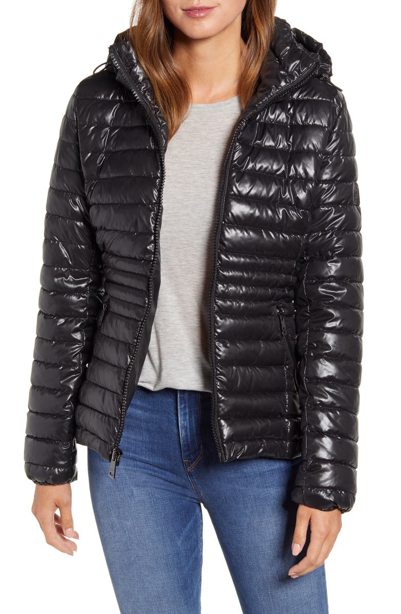 Kenneth Cole New York Packable Hooded Puffer Jacket, Main, color,