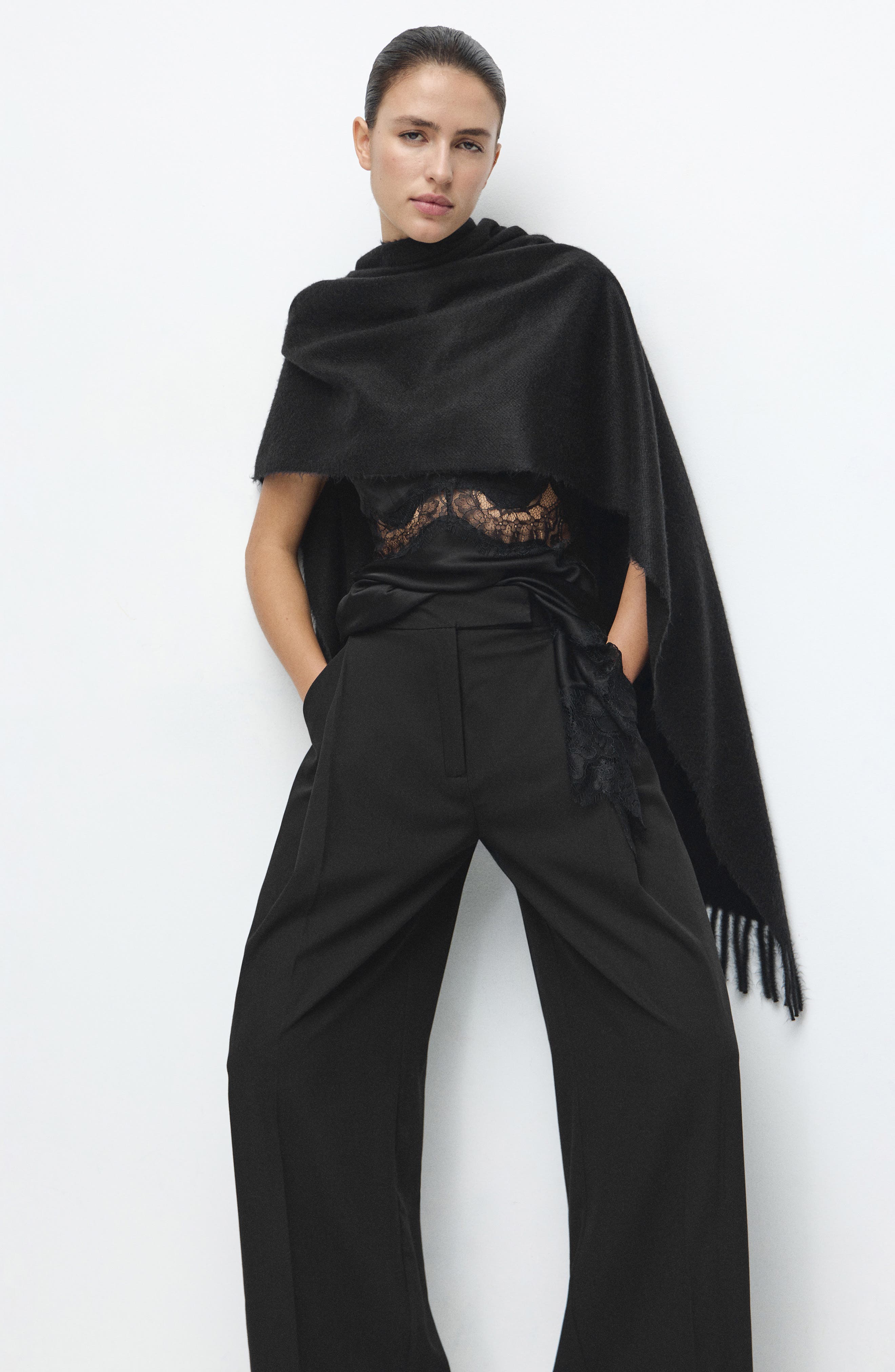Pleated Wide Leg Pants - image 2