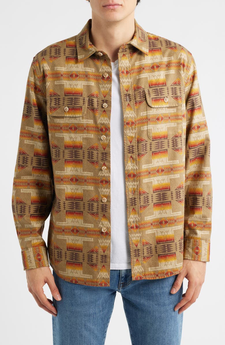 Pendleton Tanner Twill Button-Up Shirt, Alternate, color, Ponderosa Tan