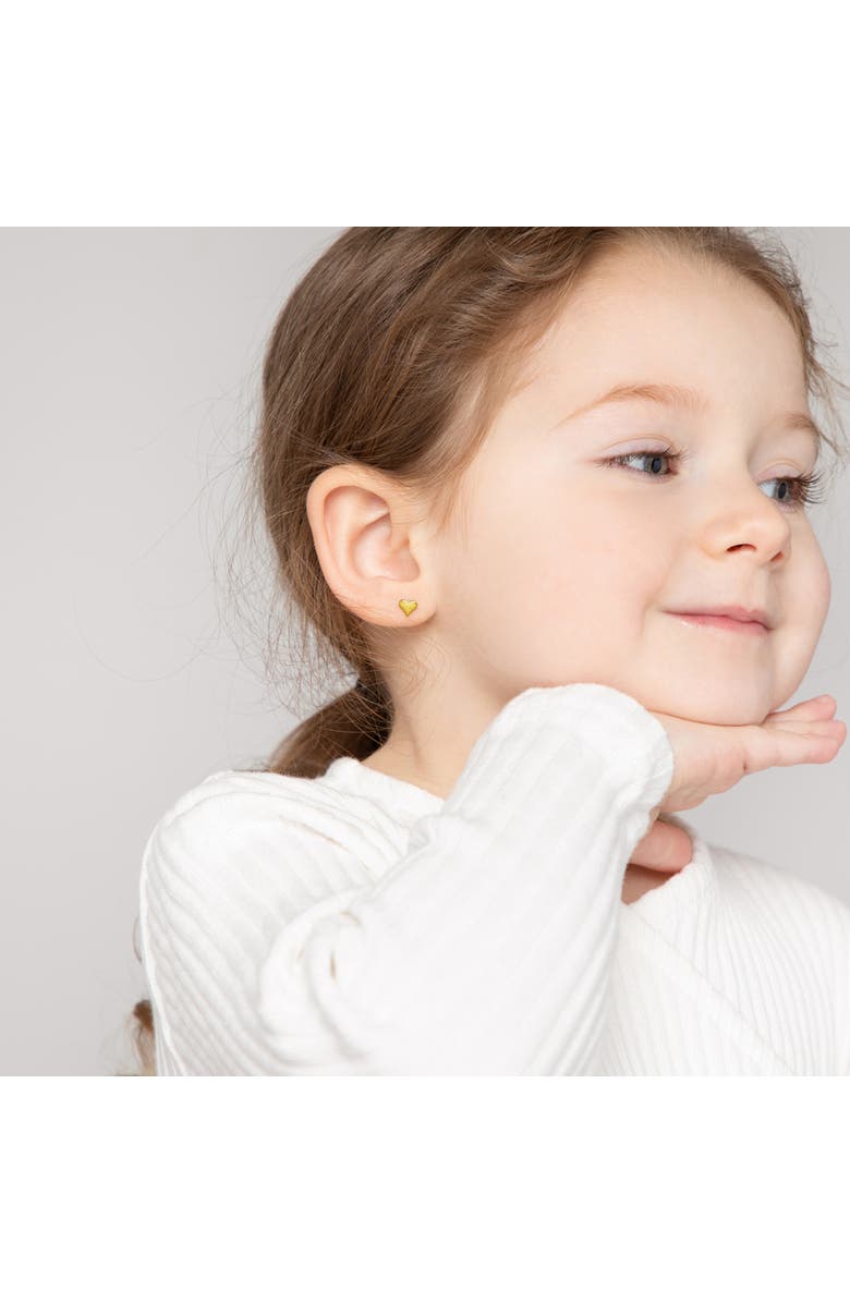 In Season Jewelry Tiny Polished Heart Earrings, Alternate, color, Gold