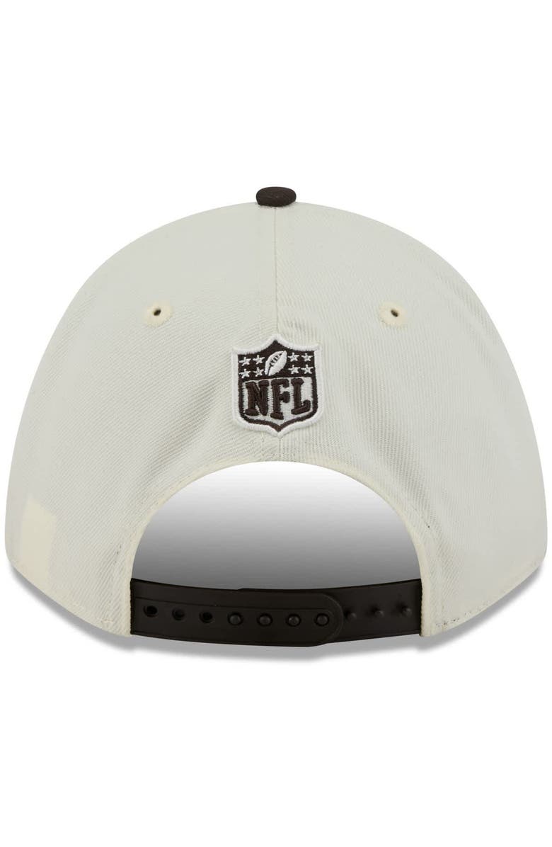 New Era Men's New Era Cream/Brown Cleveland Browns 2025 NFL Draft 9FORTY A-Frame M-Crown Adjustable Hat, Alternate, color, 