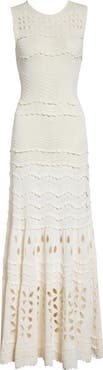 Ulla Johnson Lakshmi Eyelet Scallop Trim Midi Dress