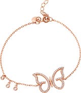 SAVVY CIE JEWELS Cubic Zirconia Butterfly Charm Bracelet