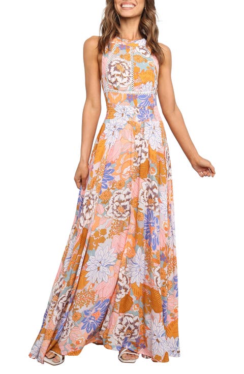 Newell Floral Halter Maxi Dress