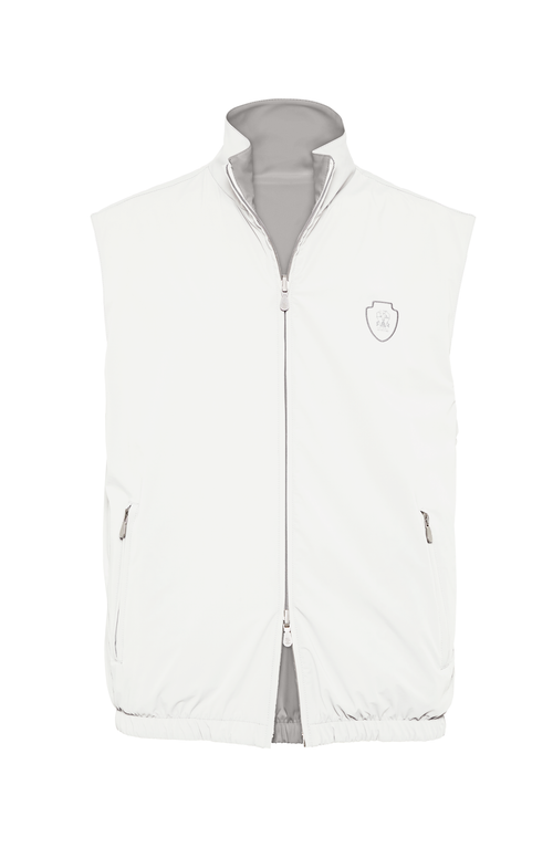 Brunello Cucinelli Nylon Weather-resistant Reversible Gilet In Off-white