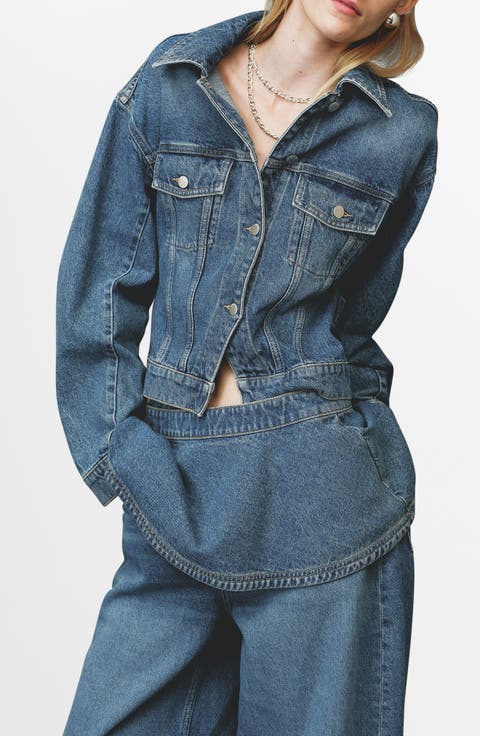 Fitted Denim Trucker Jacket