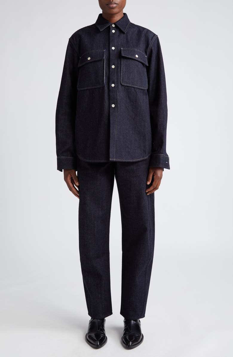 Jil Sander Oversize Denim Workwear Shirt, Alternate, color, 