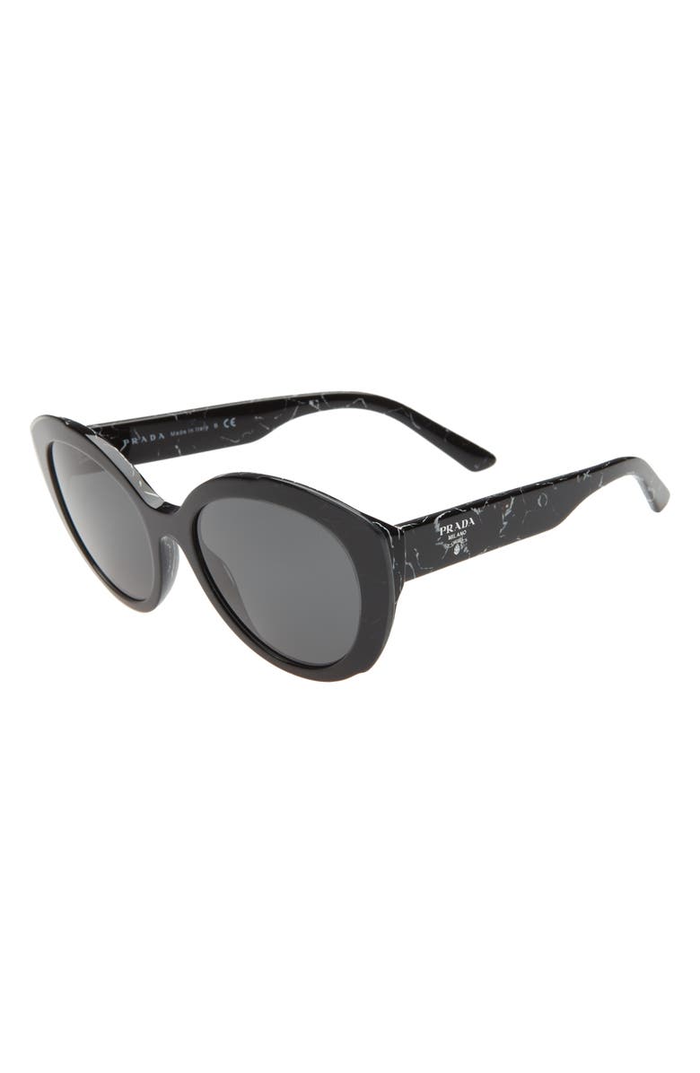 Prada 54mm Oval Cat Eye Sunglasses, Alternate, color, 