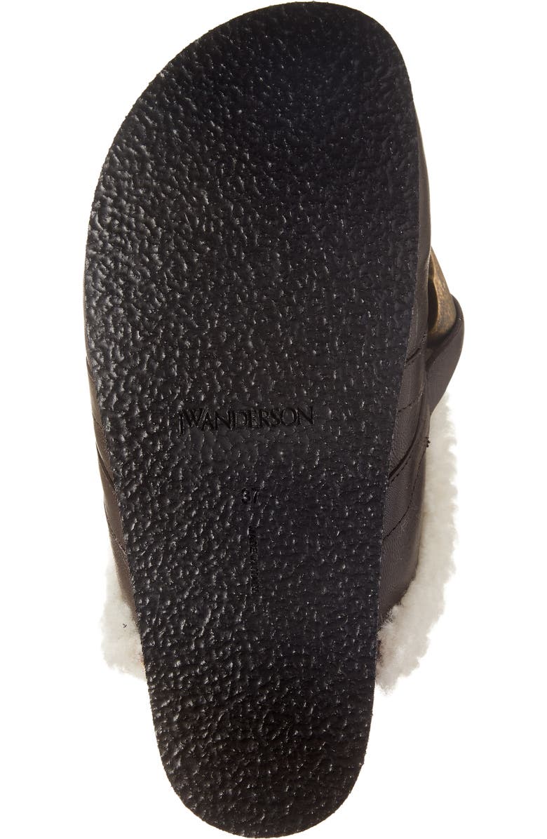 JW Anderson Chain Link Genuine Shearling Lined Loafer Mule, Alternate, color,